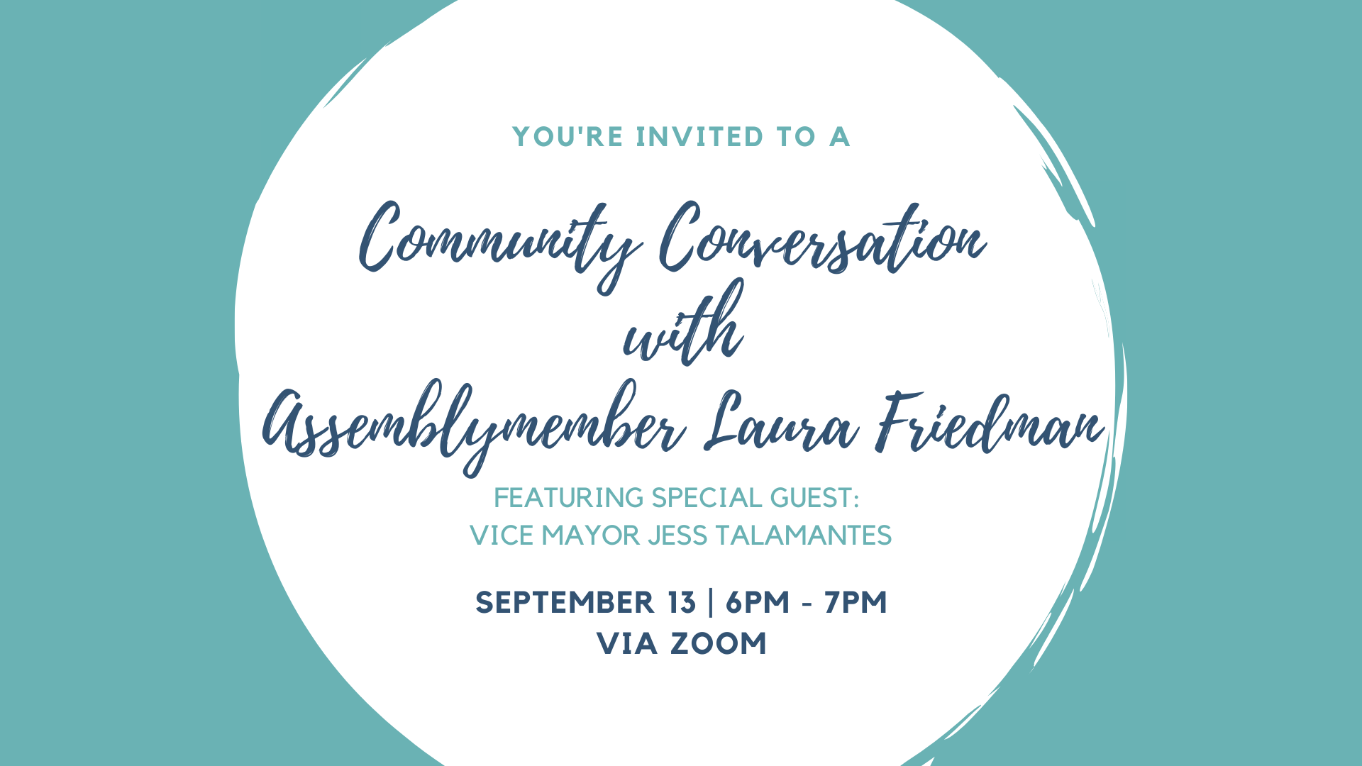 community conversation with assemblymember laura friedman