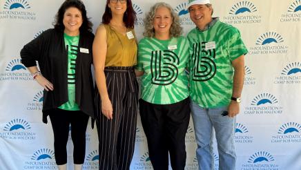 Assemblymember Laura Friedman and volunteers at Jewish Big Brothers Big Sisters of Los Angeles at Camp Bob Waldorf