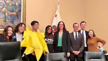 Advocates and sponsors pose with the authors of AB 2256.