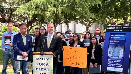 Assemblymember Damon Connolly speaks at Climate Budget Rally