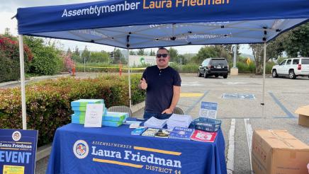 Assemblymember Friedman's tent