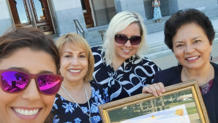 Assemblymember Laura Friedman's Communications staff with the Glendale Latino Association on the West Steps