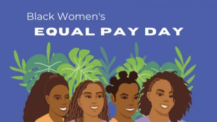 Black Women's Equal Pay Day poster