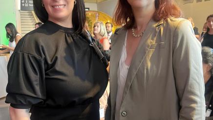 Assemblymember Laura Friedman and Executive Director of the Women's Commission, Darcy Totten