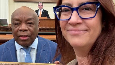 Assemblymember Laura Friedman with Willie Brown