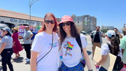 Assemblymember Laura Friedman and the President of the Sherman Oaks Neighborhood Council, Lindsey Imber