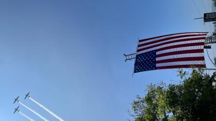 Military does a flyover