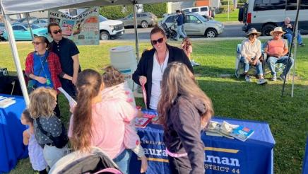 Field Representative Diane Rana at the concert in the park